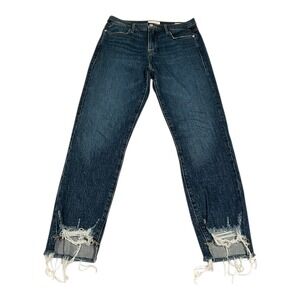FRAME Le High Rise Straight Jeans Womens 27 Dark Wash Responsibly Made